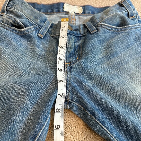 Current/Elliott Boyfriend Jeans Tattered Destroy Boho Raw Hem Size 24 #1968-0001 - Picture 7 of 13